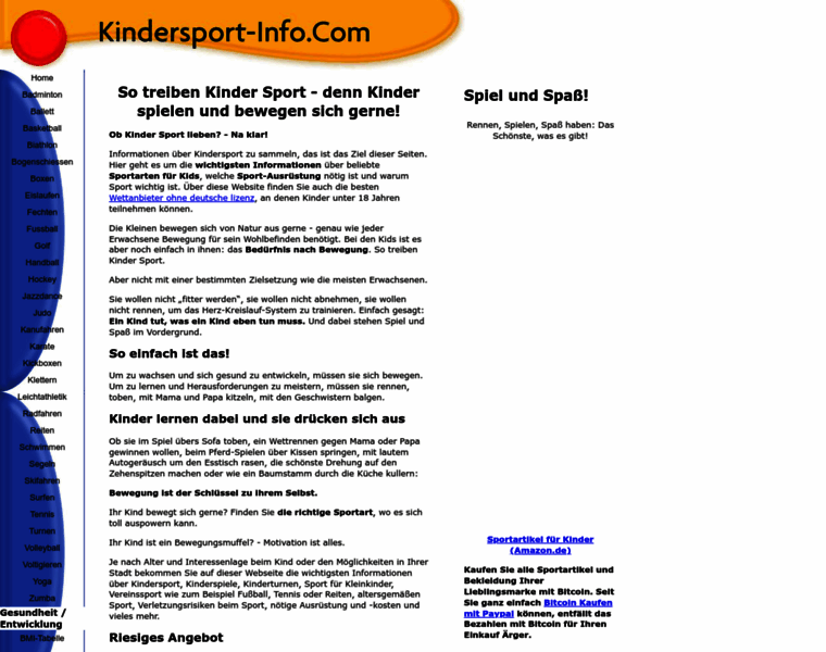 Kindersport-info.com thumbnail