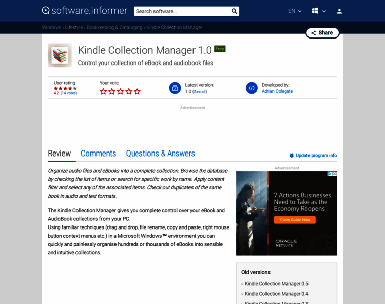 Kindle-collection-manager.software.informer.com thumbnail