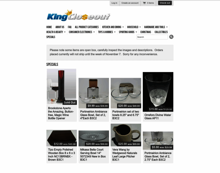 Kingcloseout.com thumbnail