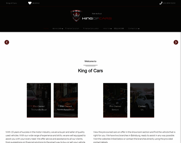 Kingofcars.co.za thumbnail