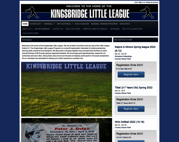 Kingsbridgelittleleague.org thumbnail