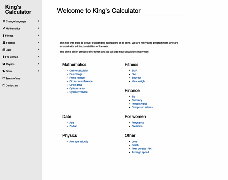 Kingscalculator.com thumbnail