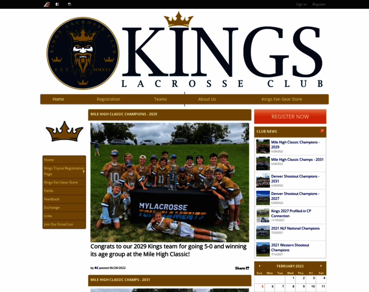Kingslacrosseclub.com thumbnail