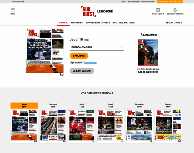 Kiosque.sudouest.fr thumbnail