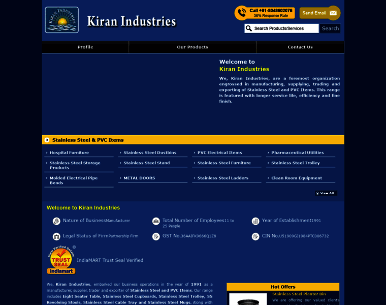 Kiranindustriesindia.com thumbnail