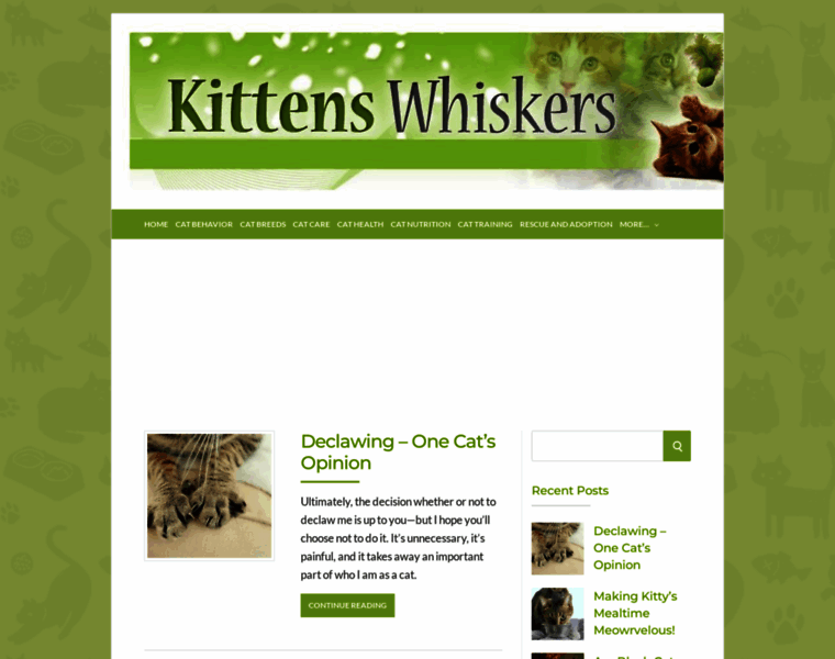 Kittenswhiskers.com thumbnail