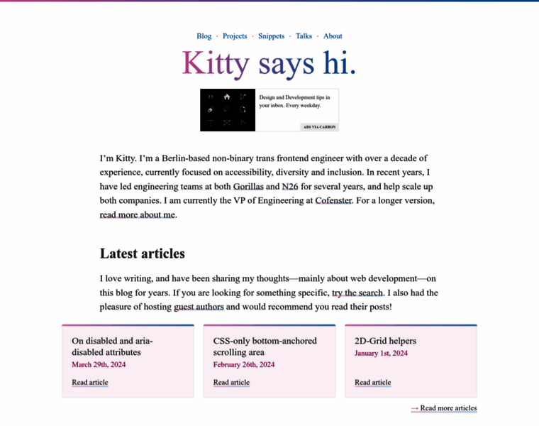 Kittygiraudel.com thumbnail