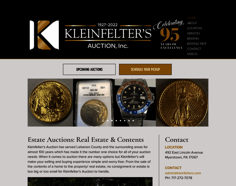 Kleinfeltersauction.com thumbnail