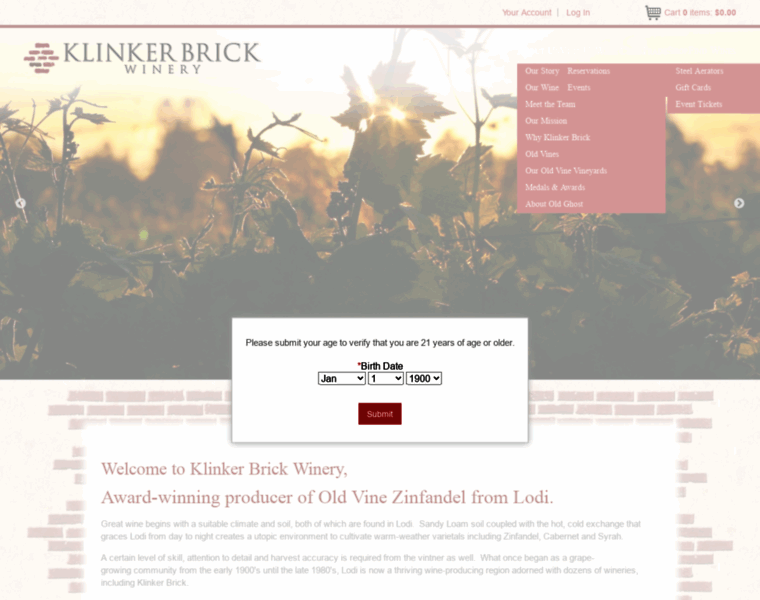 Klinkerbrickwinery.com thumbnail