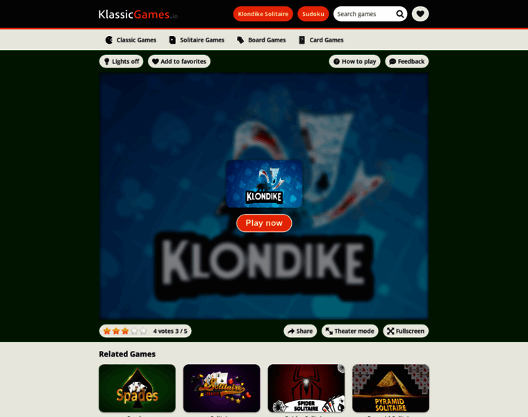 Klondikesolitairegame.com thumbnail