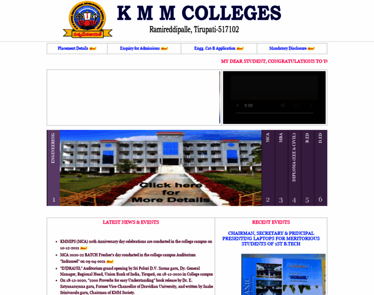 Kmmcolleges.ac.in thumbnail