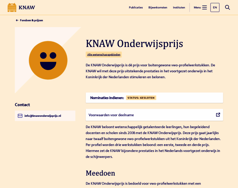 Knawonderwijsprijs.nl thumbnail