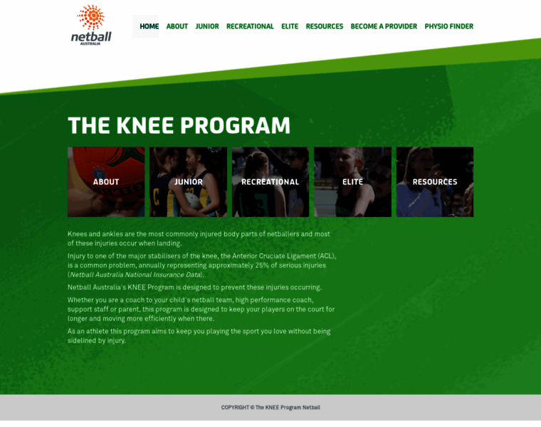 Knee.netball.com.au thumbnail