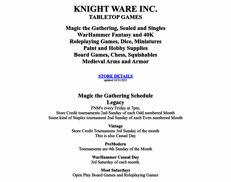 Knight-ware.com thumbnail