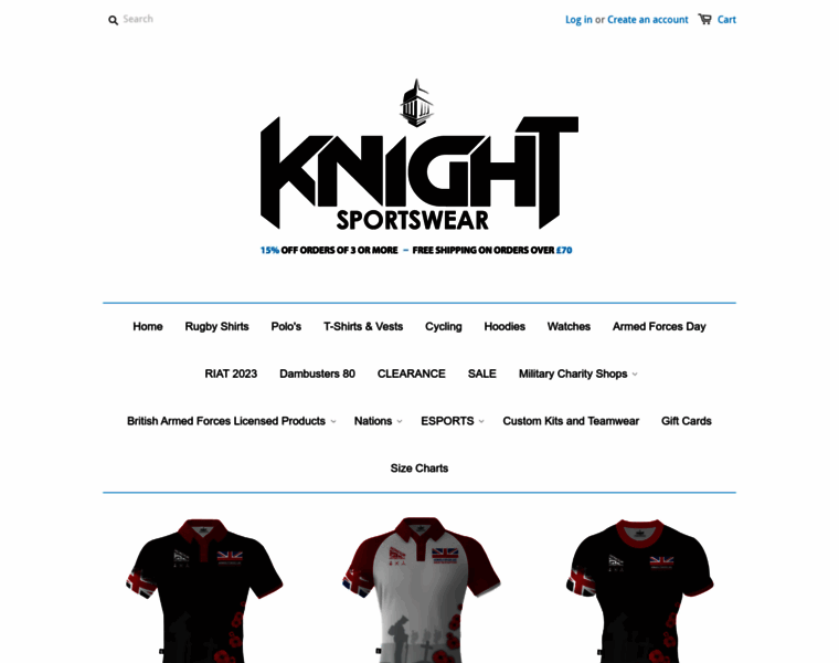 Knightsportswear.com thumbnail