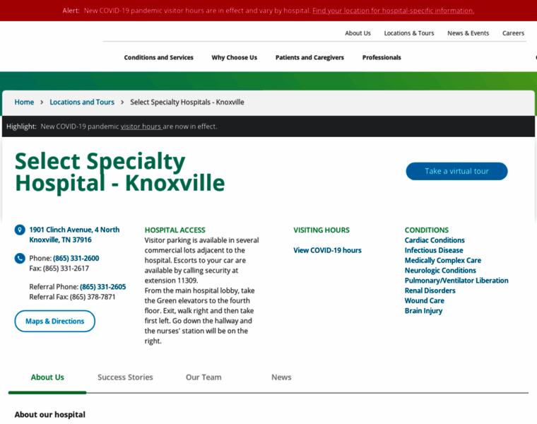 Knoxville.selectspecialtyhospitals.com thumbnail