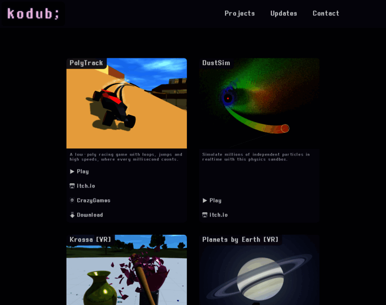 kodub.com at WI. Developing with JavaScript, Three.js, WebXR, and more ...