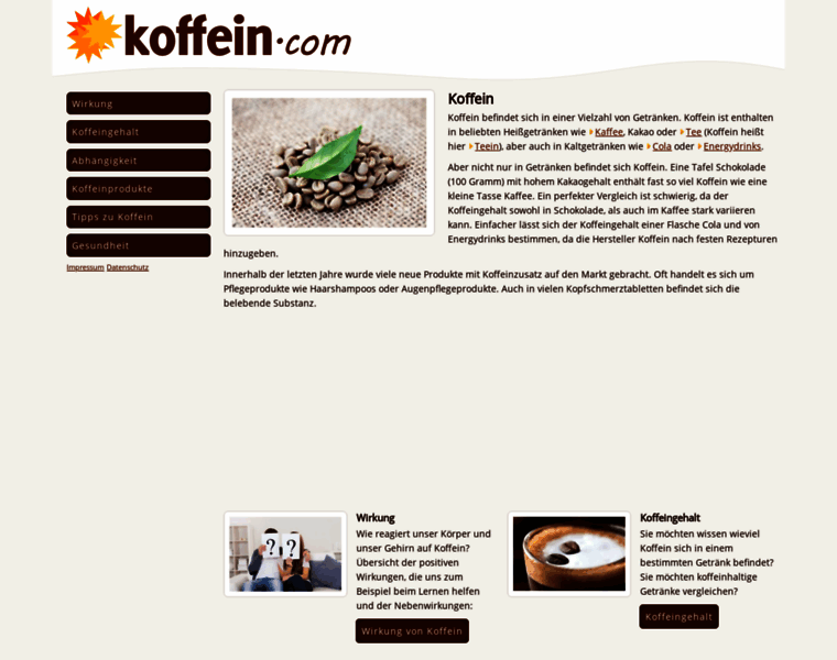 Koffein.com thumbnail Koffein.com thumbnail