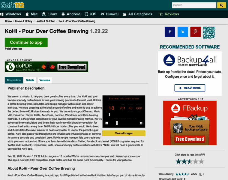 Kohi-pour-over-coffee-brewing-ios.soft112.com thumbnail