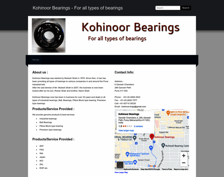 Kohinoorbearings.com thumbnail