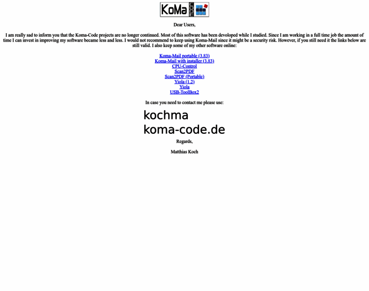 Koma-code.de thumbnail