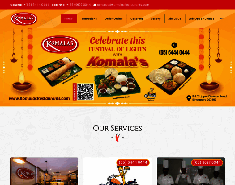 Komalasrestaurants.com thumbnail