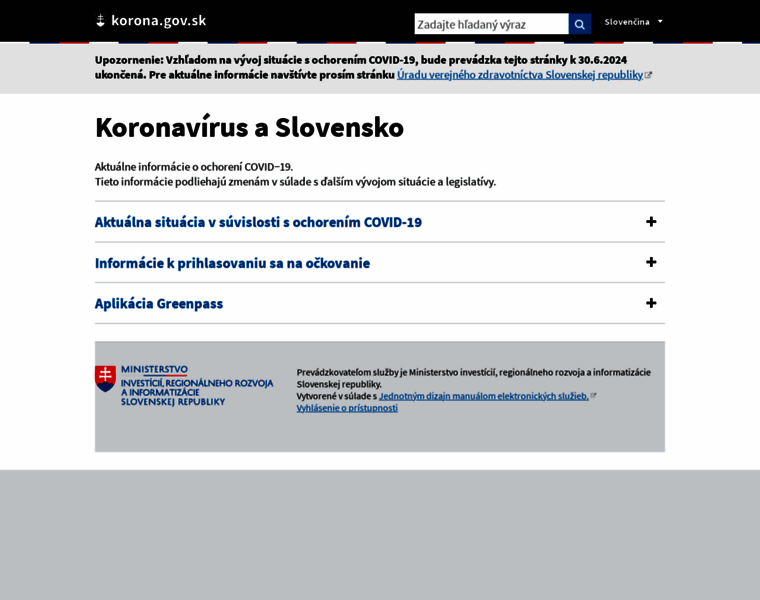 Korona.gov.sk thumbnail