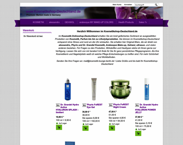 Kosmetikshop-deutschland.de thumbnail