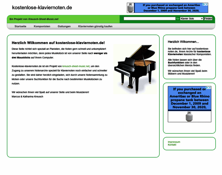 Kostenlose-klaviernoten.de thumbnail