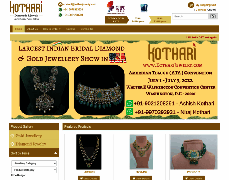 Kotharijewelry.com thumbnail