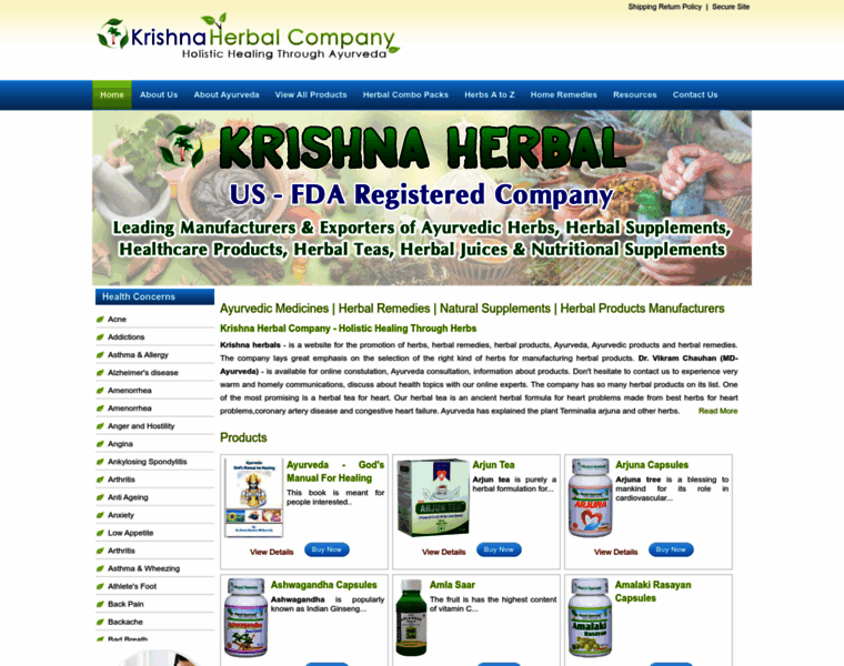Krishnaherbals.com thumbnail