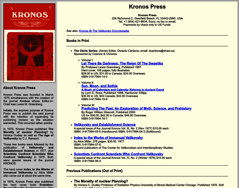 Kronos-press.com thumbnail Kronos-press.com thumbnail