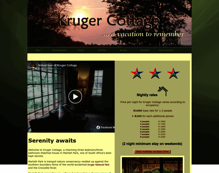Krugercottage.com thumbnail