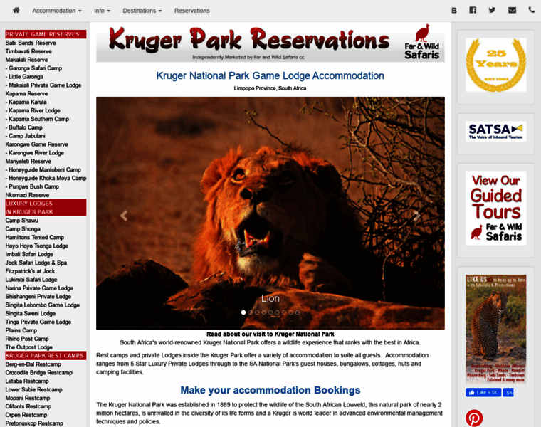 Krugerparkreservations.com thumbnail