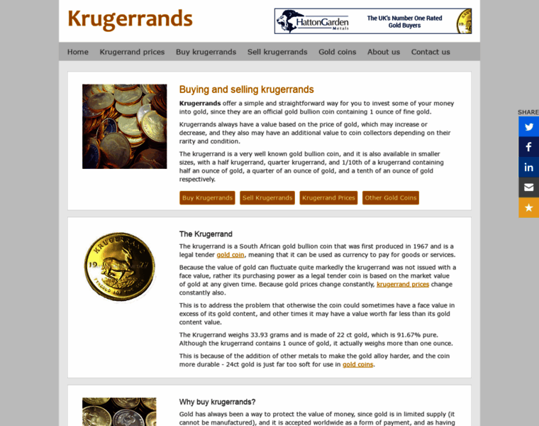 Krugerrands.org.uk thumbnail