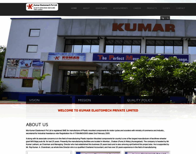 Kumarelastomech.com thumbnail