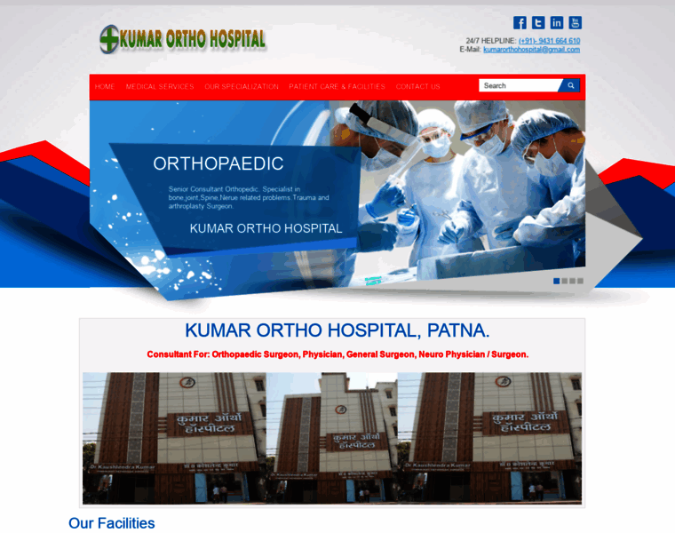 Kumarorthohospital.in thumbnail
