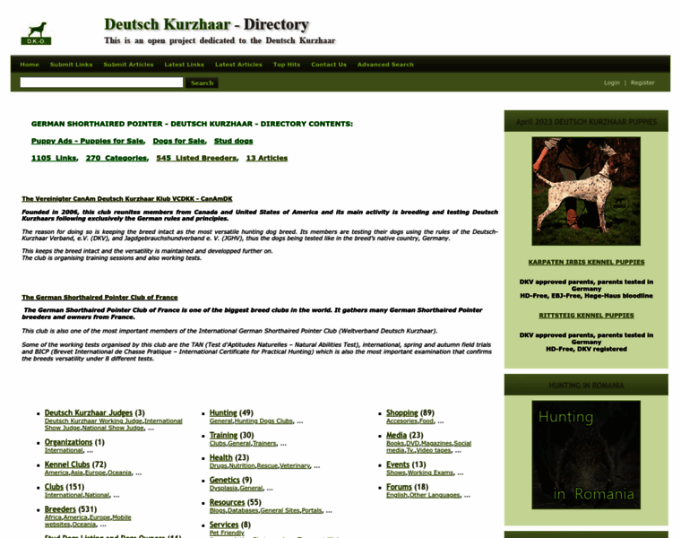 Kurzhaar-directory.org thumbnail