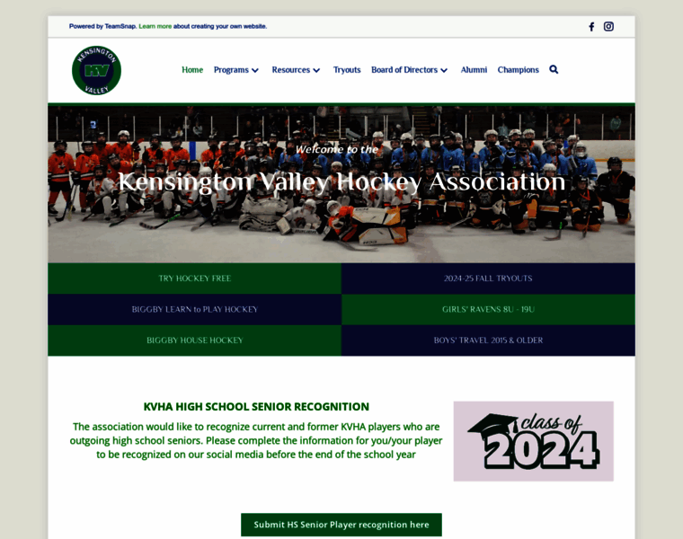 Kvhockey.org thumbnail