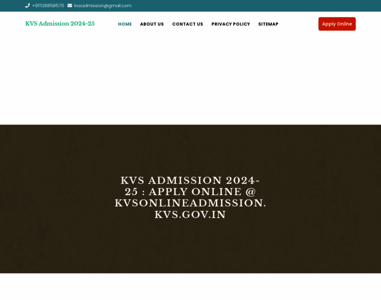 Kvsadmission.co.in thumbnail