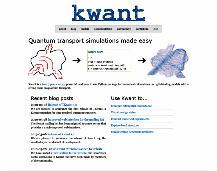 Kwant-project.org thumbnail