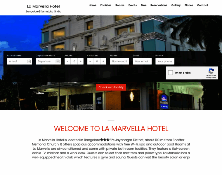 La-marvella-hotel-bangalore.wchotels.com thumbnail