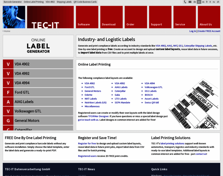 Labels.tec-it.com thumbnail