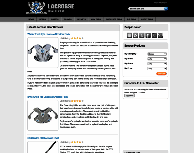 Lacrossegearreview.com thumbnail