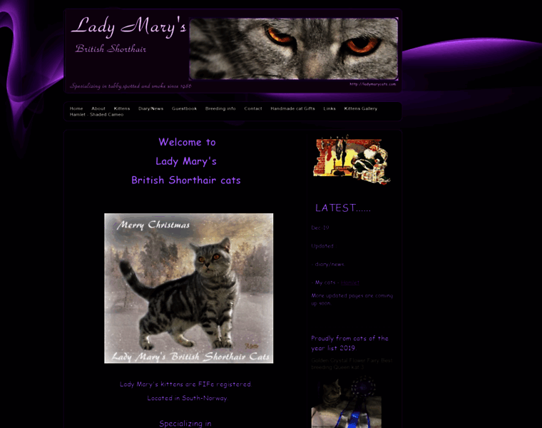 Ladymarycats.com thumbnail