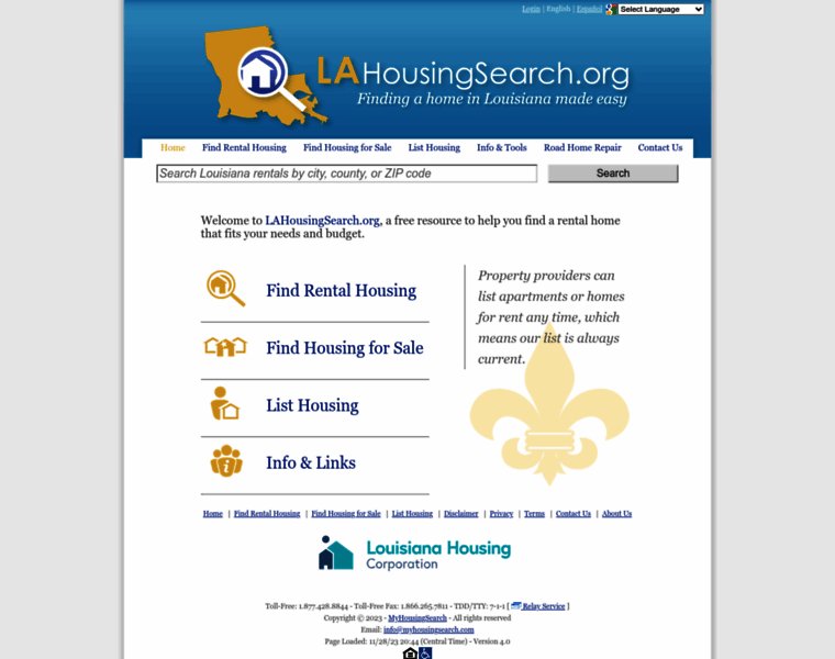 Lahousingsearch.org thumbnail
