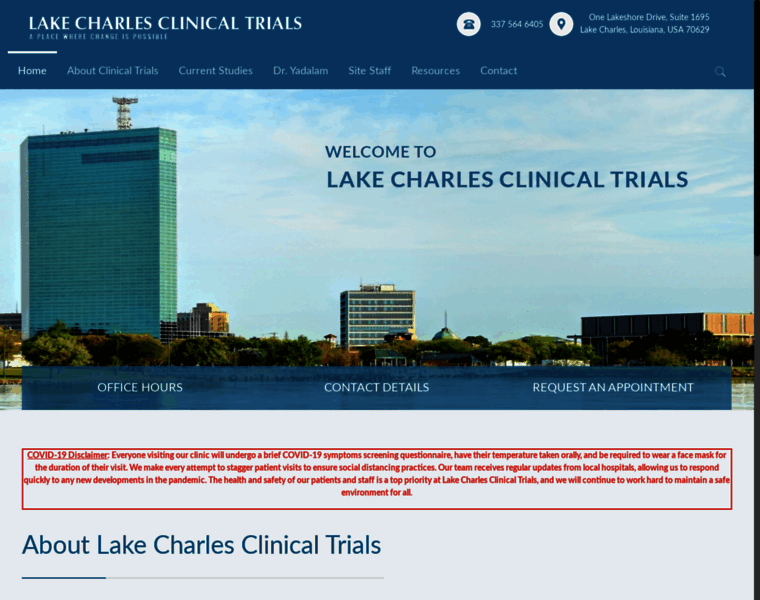 Lakecharlesclinicaltrials.com thumbnail