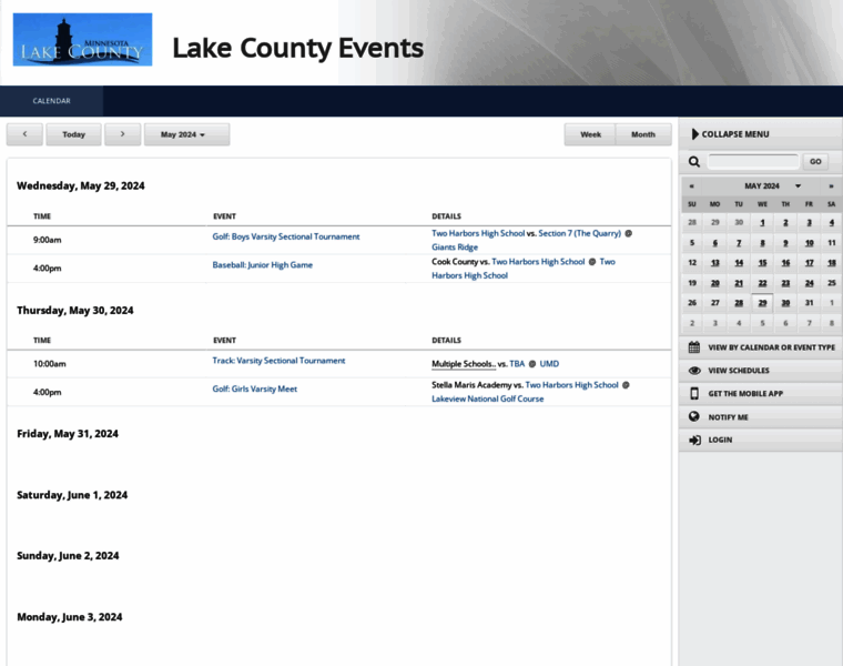 Lakecountycalendars.org thumbnail