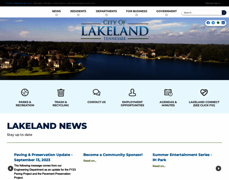 Lakelandtn.gov thumbnail