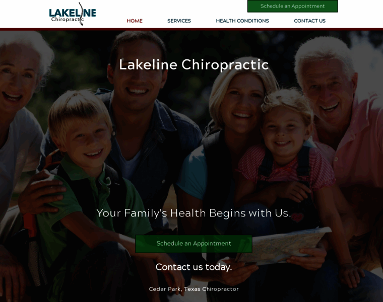 Lakelinechiropractic.com thumbnail
